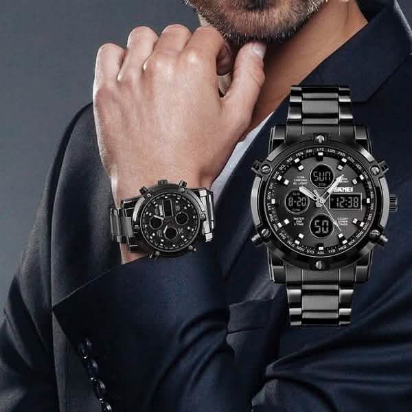 Men's Digital Sport Watch with Dual Time and Alarm