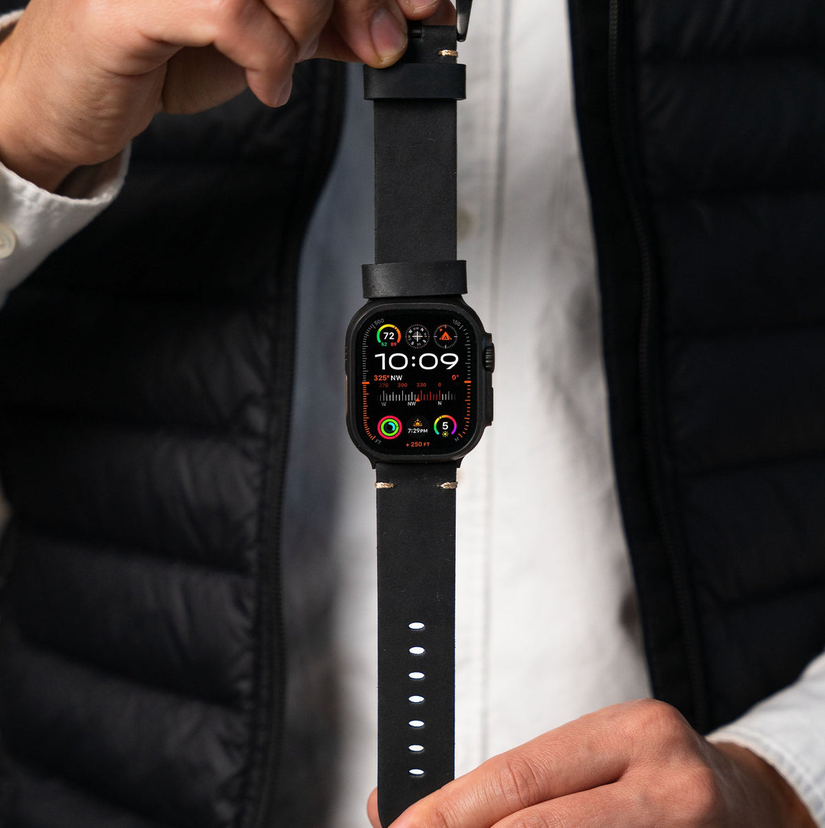 Pulseira de Couro R01 para Apple Watch