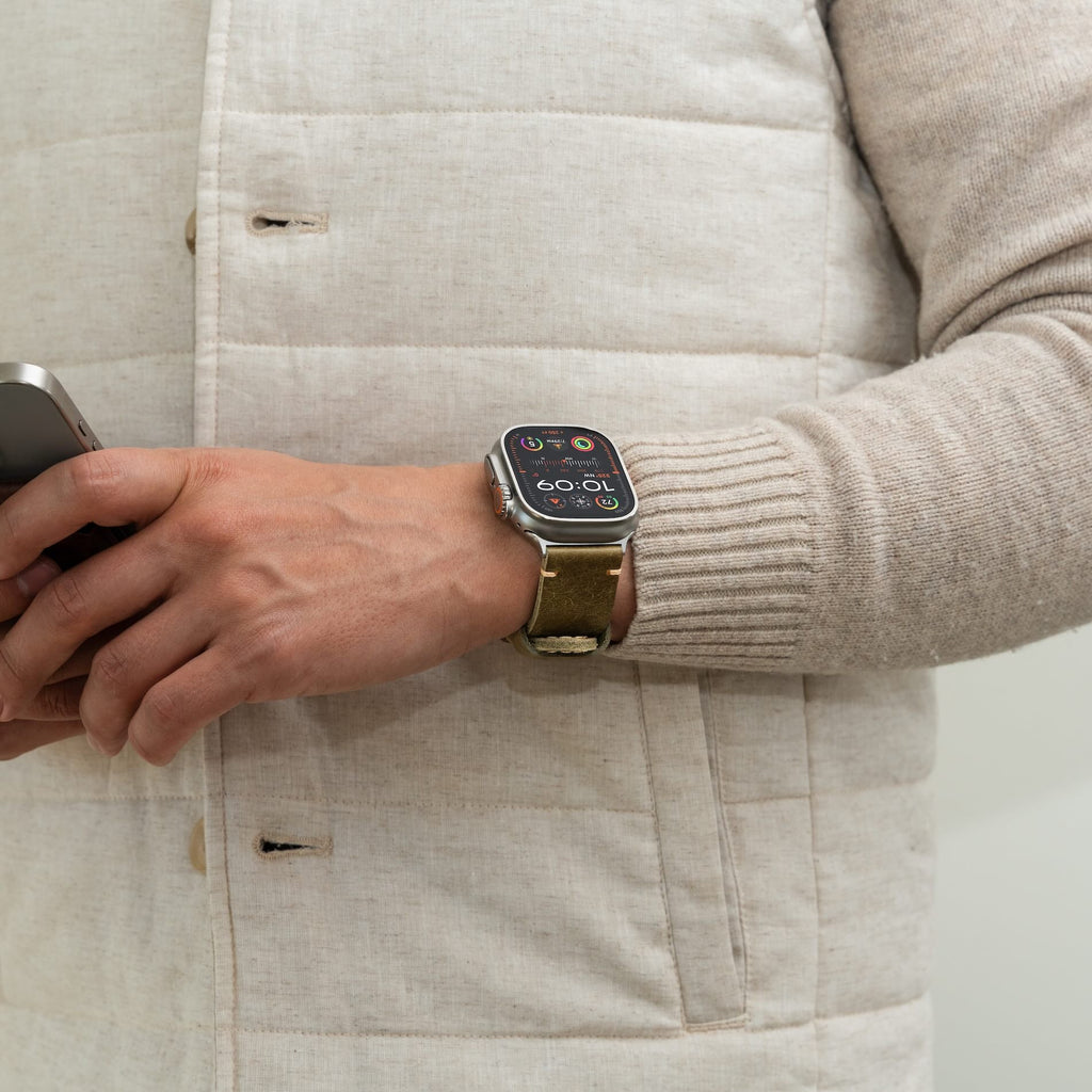 Pulseira de Couro R01 para Apple Watch