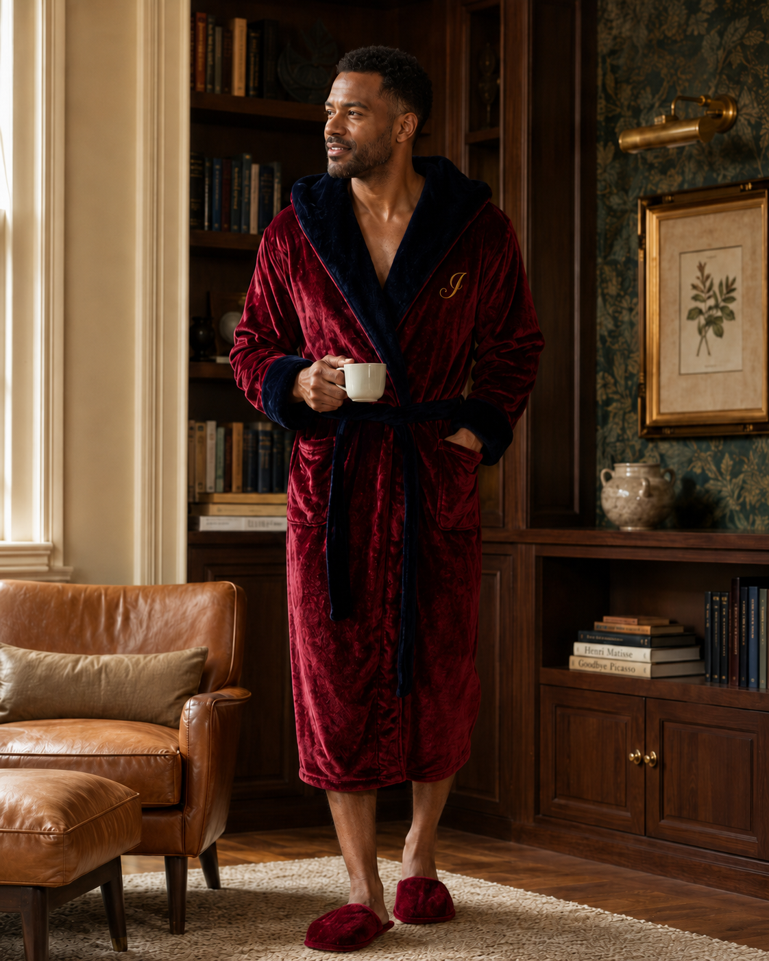 Men's Hooded Plush Robe
