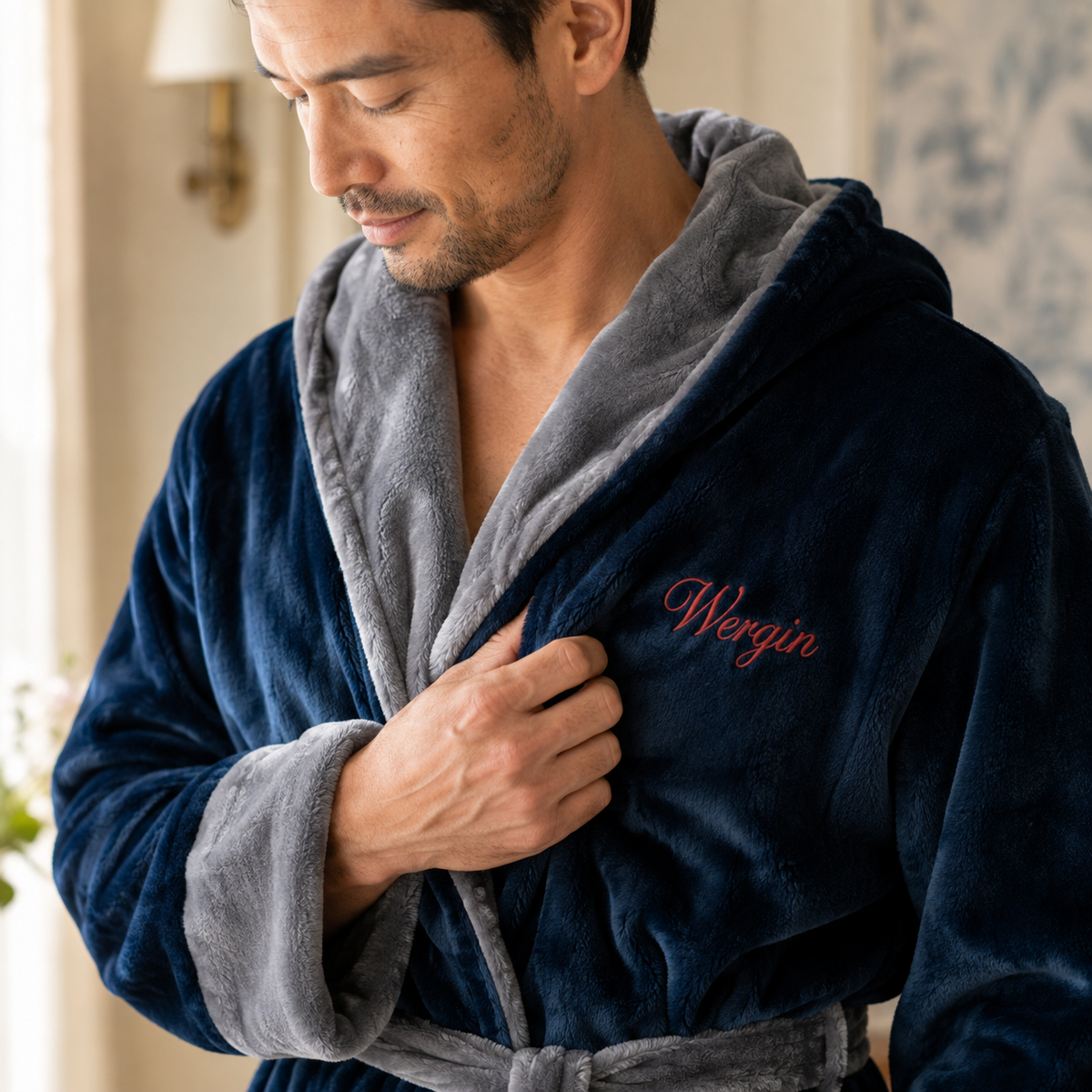 Men's Hooded Plush Robe
