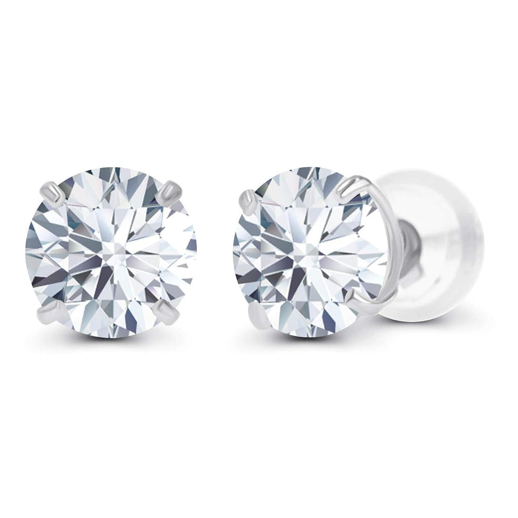 2.00 CTW Lab-Grown Diamond Stud Earrings, 14K Gold