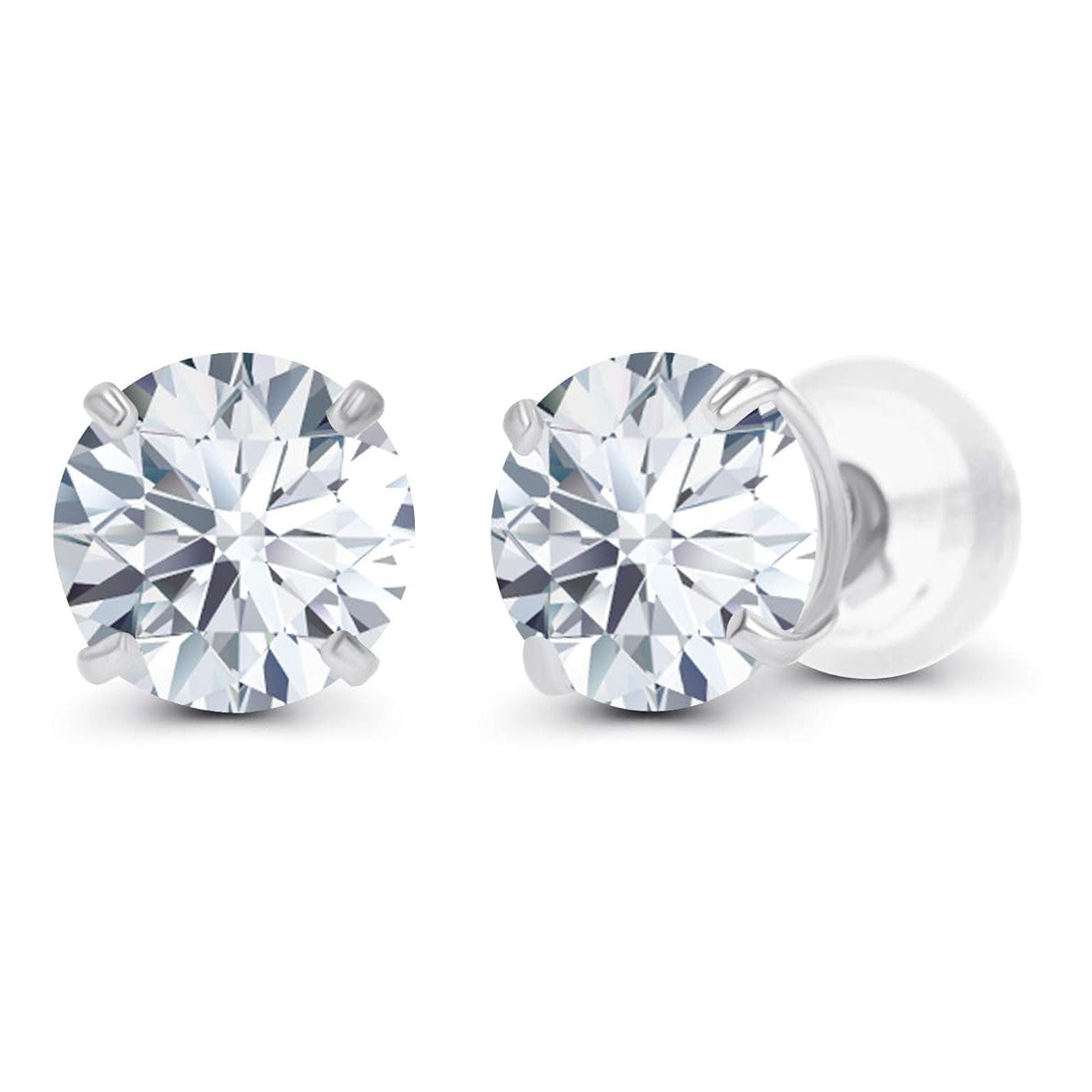 2.00 CTW Lab-Grown Diamond Stud Earrings, 14K Gold