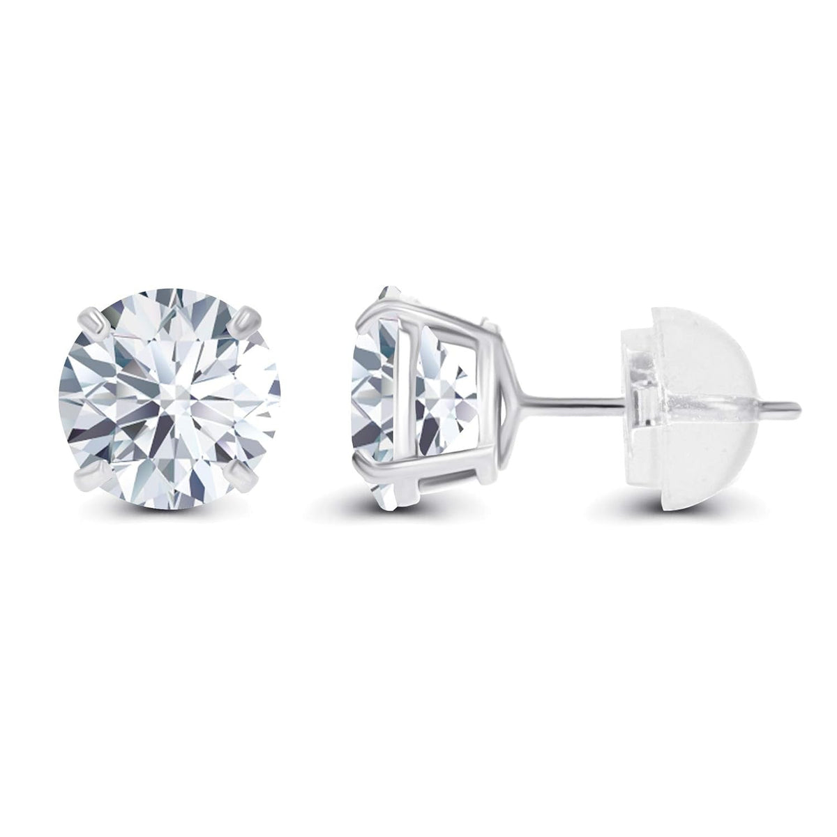2.00 CTW Lab-Grown Diamond Stud Earrings, 14K Gold