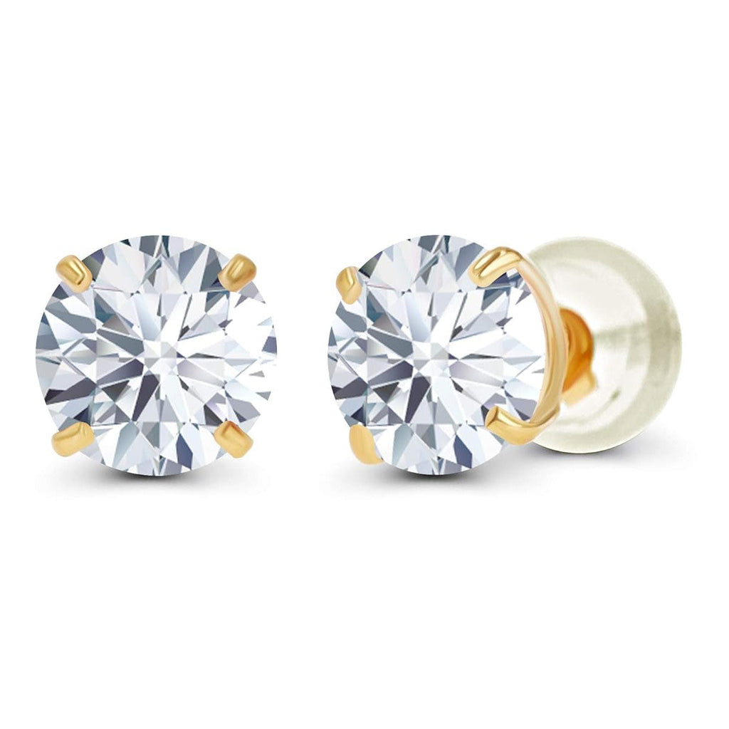 2.00 CTW Lab-Grown Diamond Stud Earrings, 14K Gold