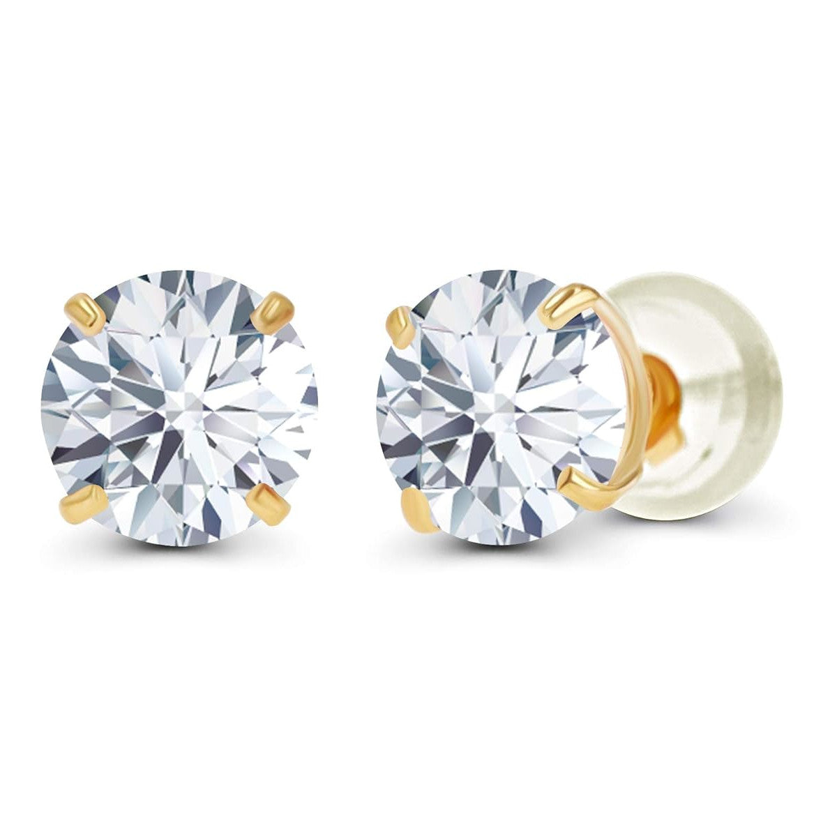 2.00 CTW Lab-Grown Diamond Stud Earrings, 14K Gold