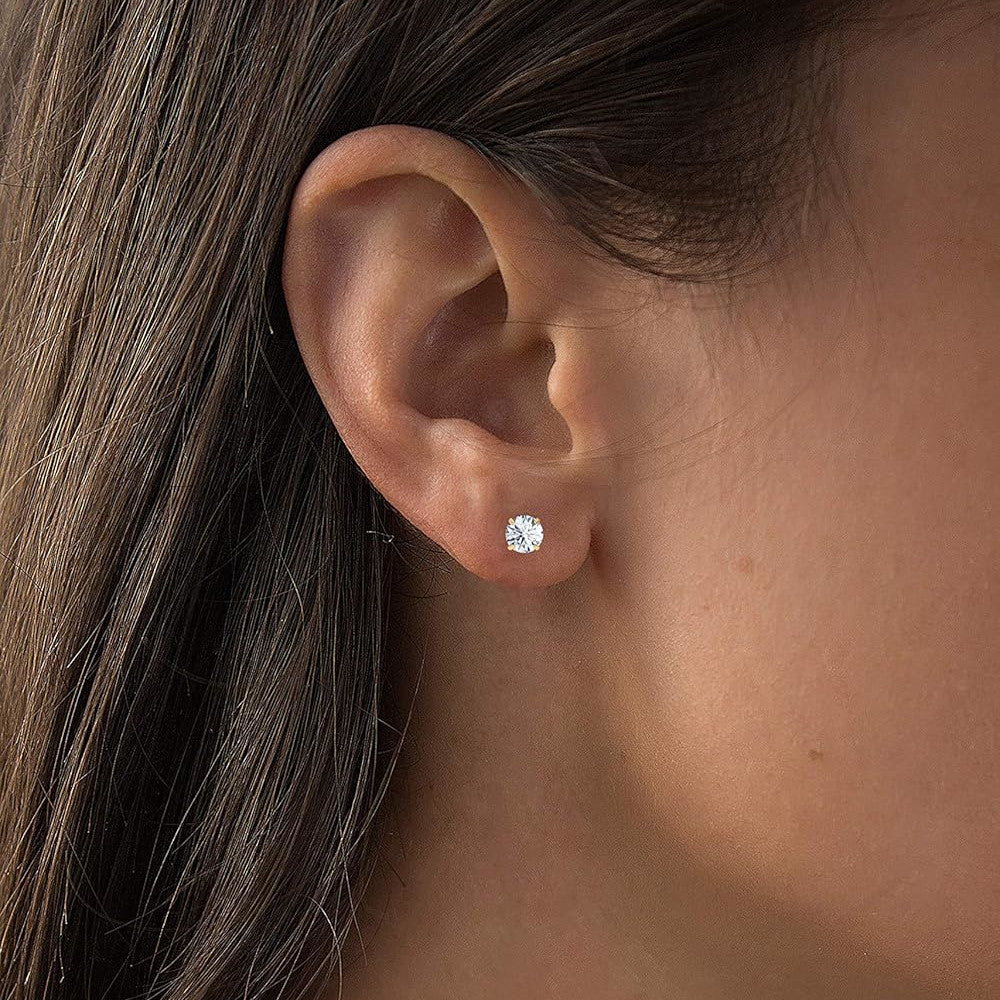 2.00 CTW Lab-Grown Diamond Stud Earrings, 14K Gold